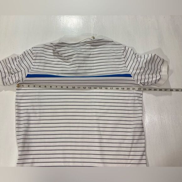 Polo Ralph Lauren Men’s L Blue Striped Golf Polo Shirt Casual Athleisure - Picture 7 of 8